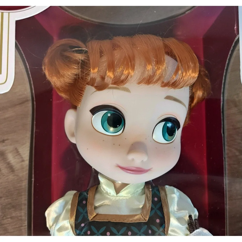 Disney Animators Collection Anna Doll Frozen 16in Green Satin Dress Olaf